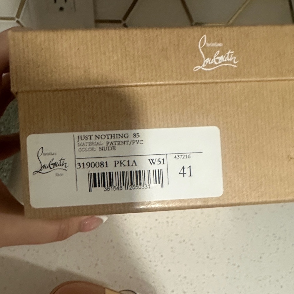 Christian Louboutin Clear and Tan Heels - Picture 5 of 6